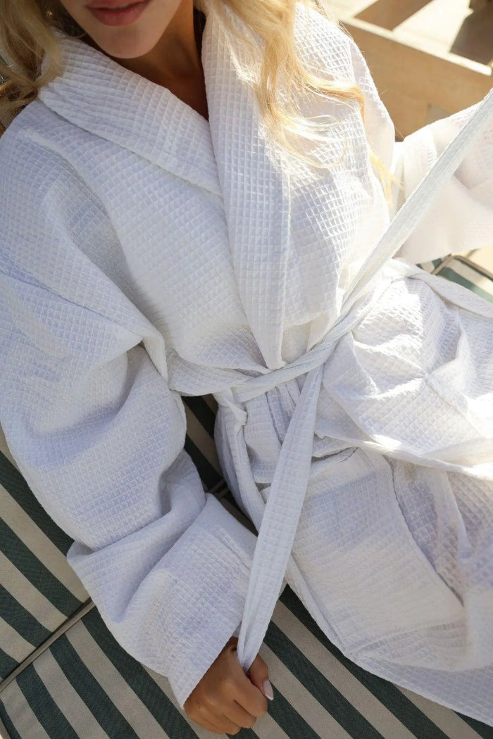 Piqué Elliptical Eye Bathrobe - women TFU-TFU shop