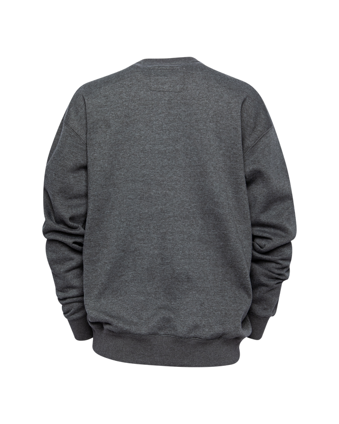 Womens Pocket Crewneck - Heathered Charcoal