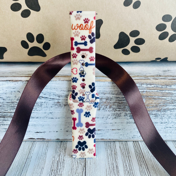 Woof Print Silicone Band For Fitbit Versa 1/2
