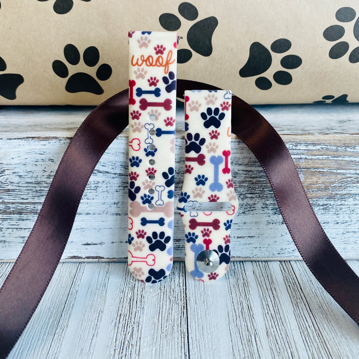 Woof Print Silicone Band For Fitbit Versa 1/2