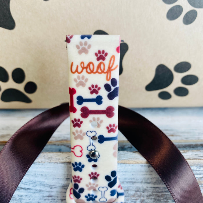 Woof Print Silicone Band For Fitbit Versa 1/2