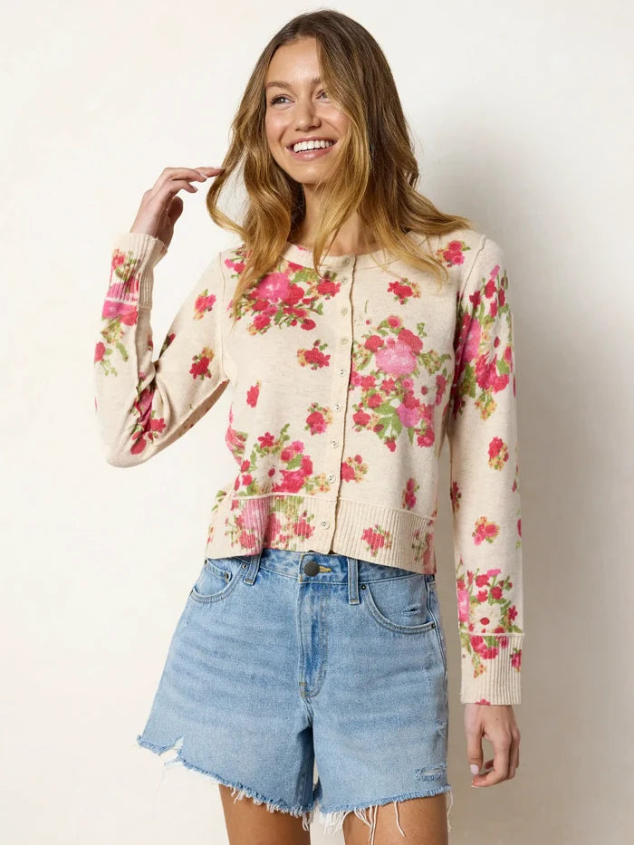 Your Everything Cardigan Sweater - English Garden Vanilla-view 4