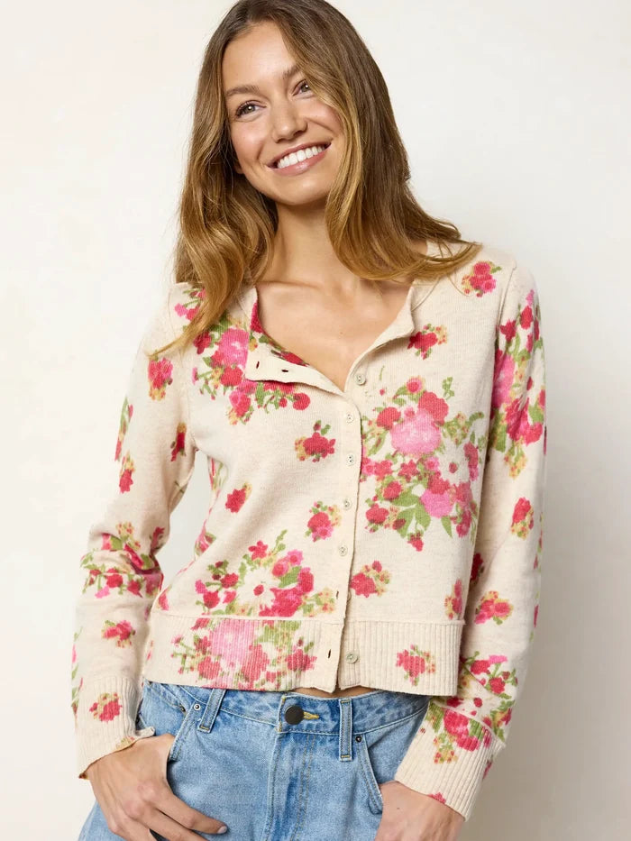 Your Everything Cardigan Sweater - English Garden Vanilla-view 5