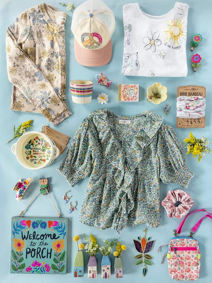 Your Everything Cardigan Sweater - Ivory Dahlia Floral-view 7