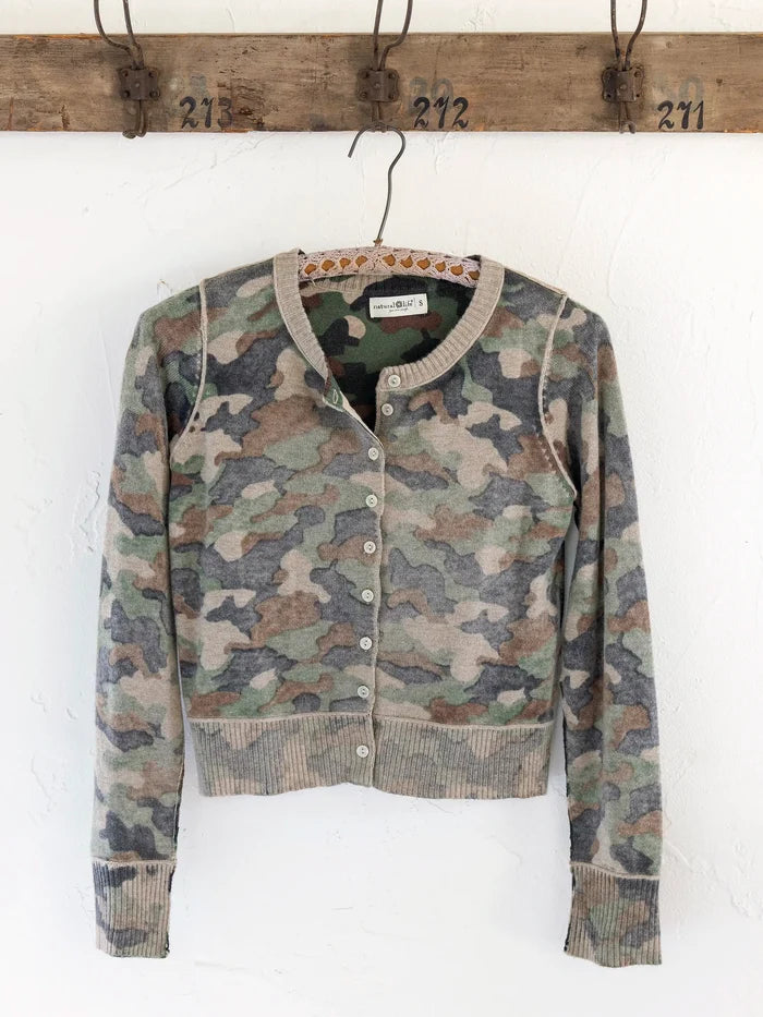 Your Everything Cardigan Sweater - Olive Camo-view 2