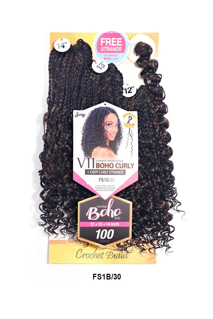 ZURY CROCHET BRAID V11 BOHO CURLY (12"+13"+14") ROYAL